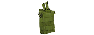 AMA OPEN TOP SINGLE M4 MAGAZINE MOLLE POUCH - OD GREEN