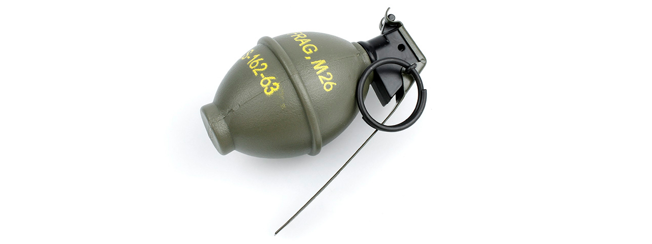AMA POLYMER M26 DUMMY GRENADE W/ METAL PIN - OLIVE DRAB - Click Image to Close