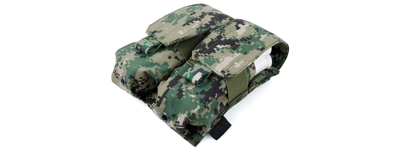 AMA AIRSOFT DUAL M4 DOUBLE MAGAZINE POUCH - WOODLAND DIGITAL - Click Image to Close