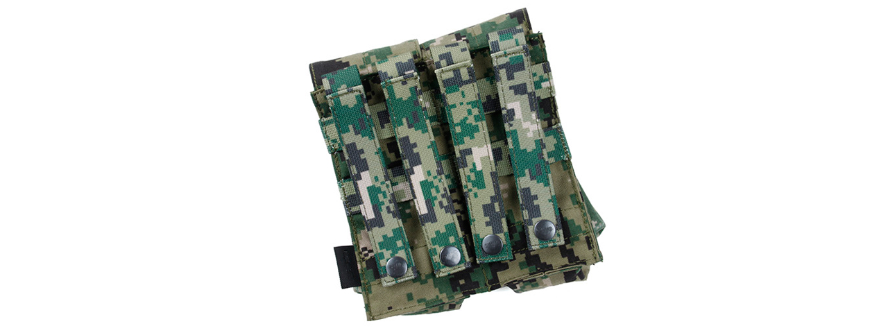 AMA AIRSOFT DUAL M4 DOUBLE MAGAZINE POUCH - WOODLAND DIGITAL