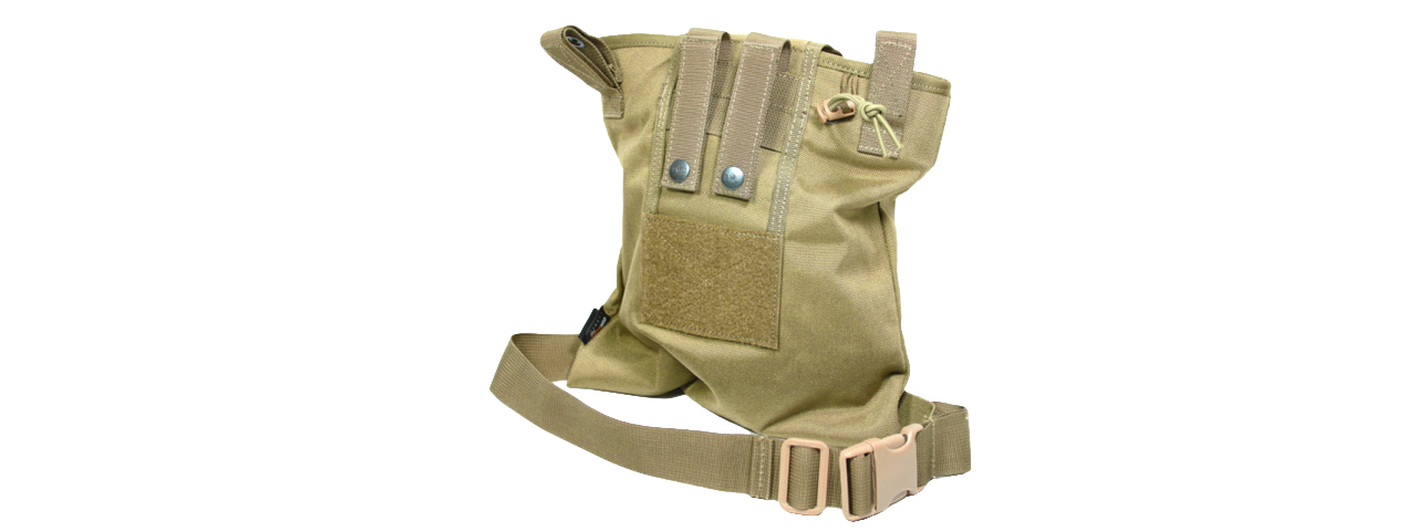 AMA MAGAZINE DROP POUCH W/ MODIFIED LEG STRAP - KHAKI - Click Image to Close