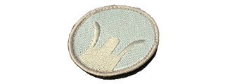 T1051-T MILITARY VELCRO PATCH - FRONT SIGHT (TAN)