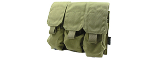 T1341-G TRIPLE M4 MAG POUCH (OD GREEN)