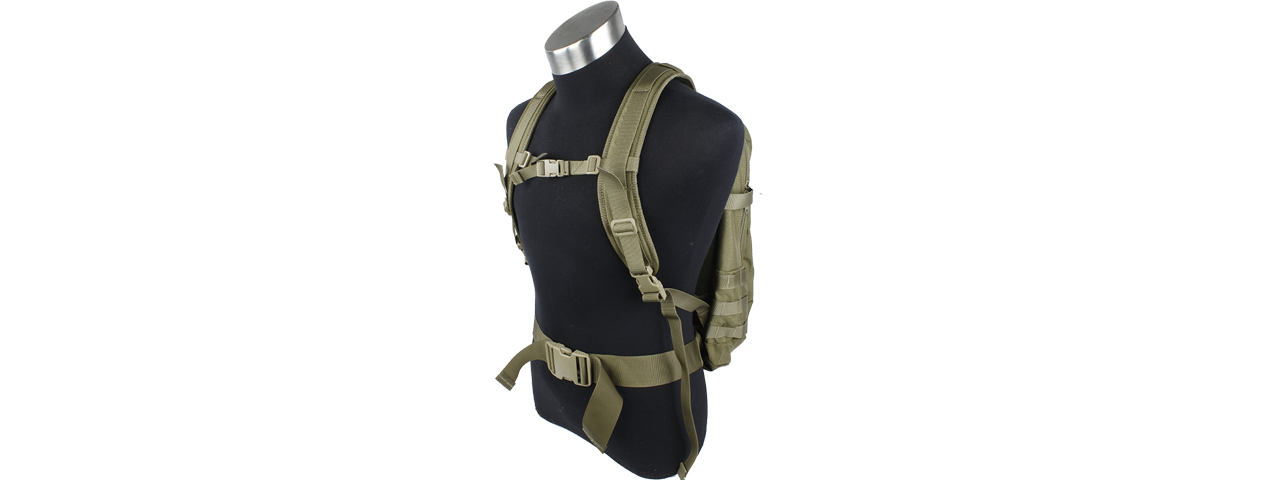 T1497-K MOLLE MARINE STYLE MED PACK (KHAKI) - Click Image to Close