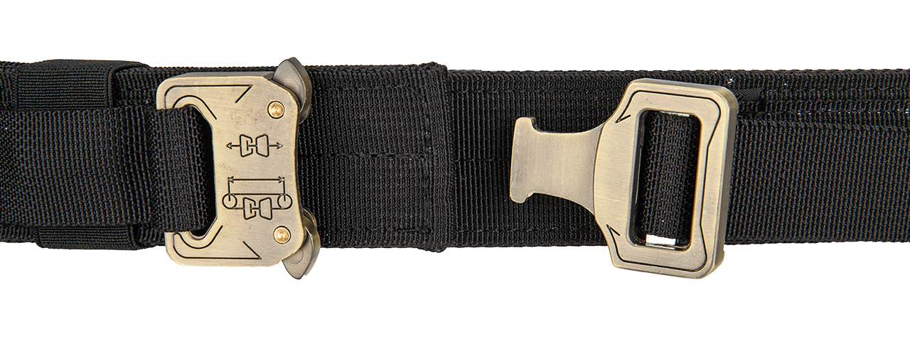 T1939-BK-M HARD 1.5 INCH SHOOTER BELT - MED (BLACK)