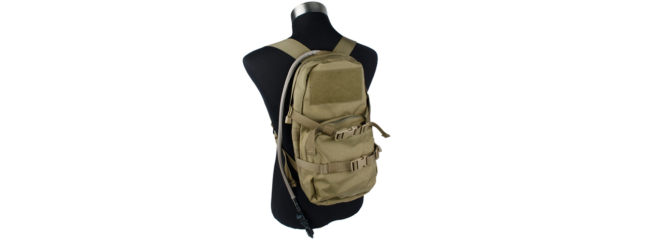 AMA 1000D CORDURA MODULAR ASSAULT PACK W/ 3L HYDRATION BLADDER - KHAKI - Click Image to Close