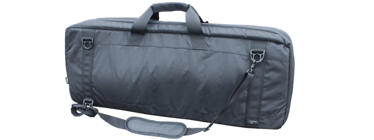 AMA COVERT 36-INCH DOUBLE RIFLE CARRYING CASE ZIPPERED POUCH - BLACK - Click Image to Close