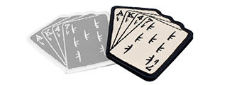 T2180-B POKER AK47 PATCH (WHITE/BLACK)