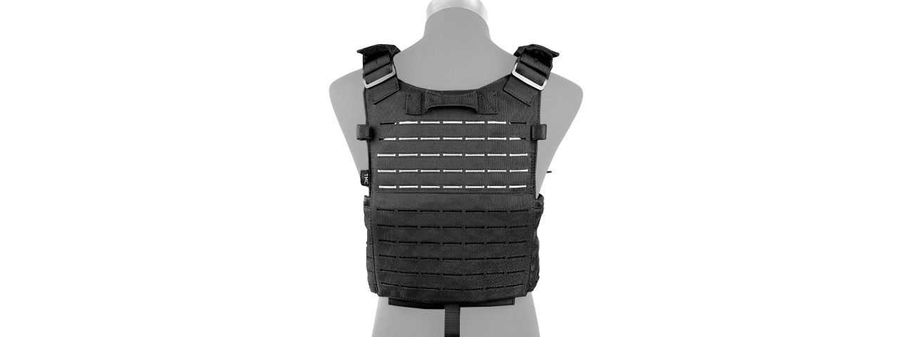 AMA 500D Nylon Hypalon Tactical Vest Laser Cut Molle Vest (Black) - Click Image to Close