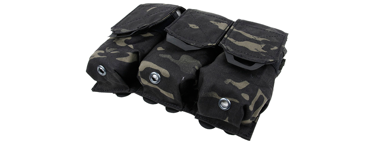 T2301-MB QUOP TRIPLE M4 MAG POUCH (CAMO BLACK) - Click Image to Close