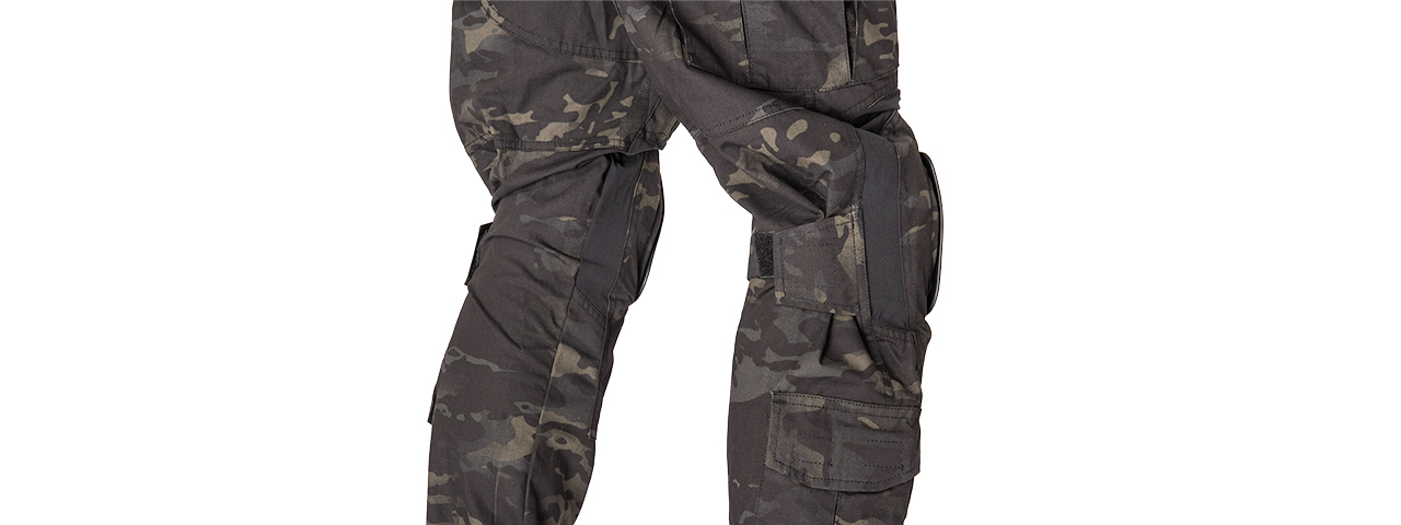 T2359MB-XL BDU TROUSERS W/KNEEPADS (CAMO BLACK) - Click Image to Close