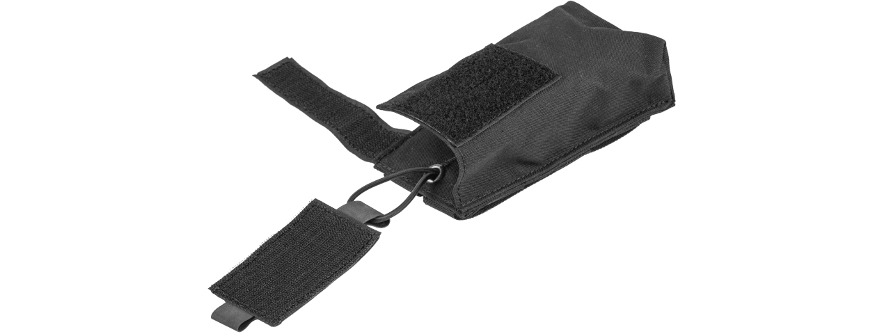 T2375-B PATROL RADIO POUCH W/ PARACORD LACING (BLACK) - Click Image to Close