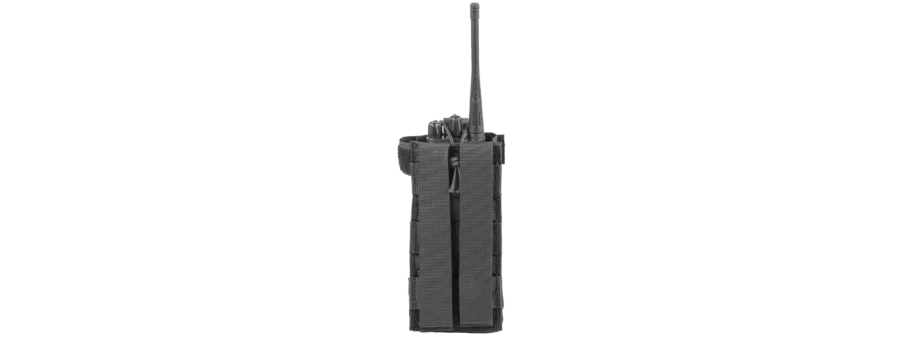 T2375-B PATROL RADIO POUCH W/ PARACORD LACING (BLACK)