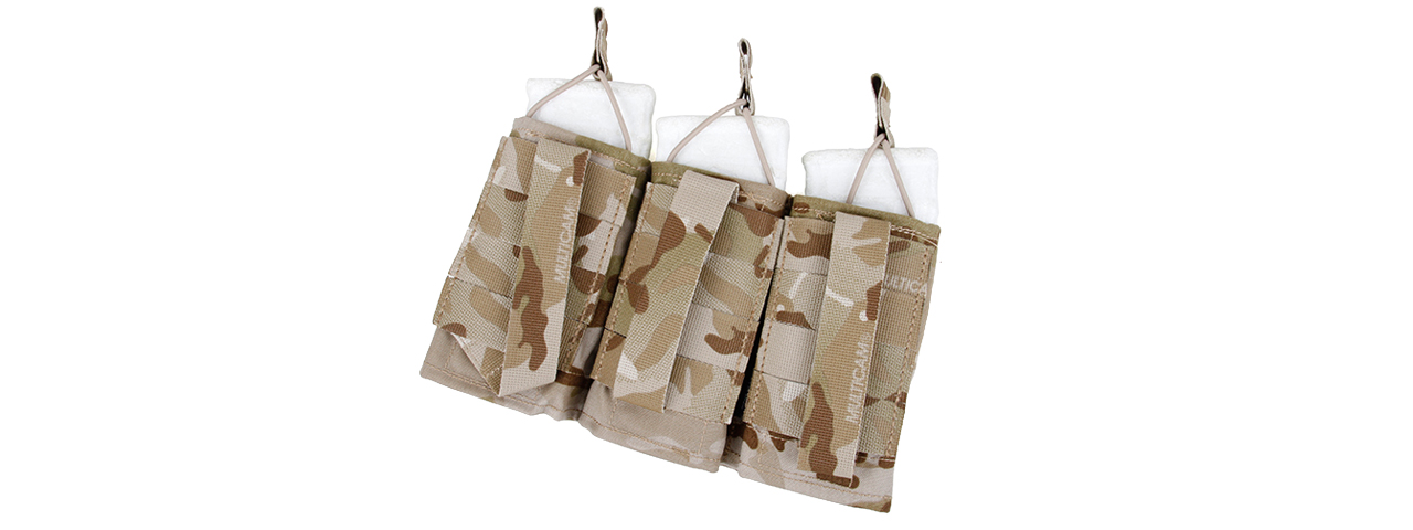 AMA TRIPLE WEDGE MAGAZINE POUCH W/ PARACORD LACING - CAMO DESERT - Click Image to Close