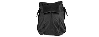 T2483B ZIPPER PANEL BACKPACK (BLACK)