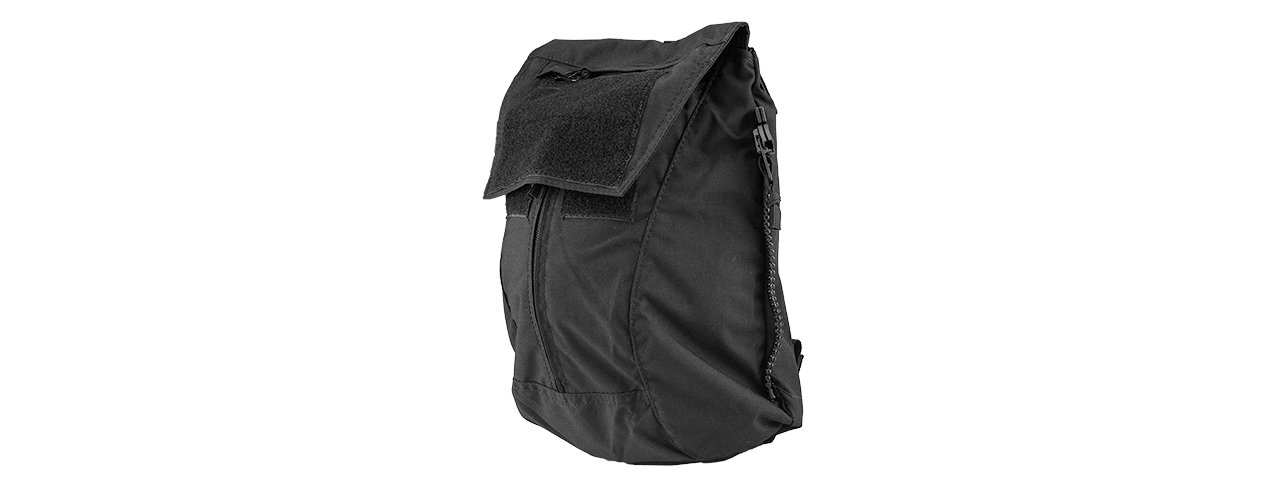 T2483B ZIPPER PANEL BACKPACK (BLACK)