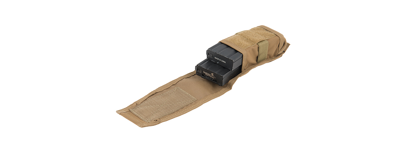 TMC C DOUBLE M4 MOLLE VERTICAL TACTICAL POUCH - COYOTE BROWN - Click Image to Close