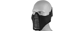 AMA NYLON PDW MESH MERCENARY AIRSOFT HALF MASK - BLACK