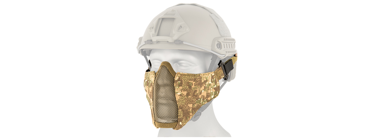 T2507BL NYLON PDW MESH MERCENARY HALF MASK (BL) - Click Image to Close