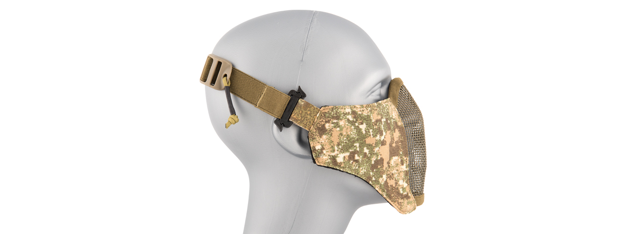 T2507BL NYLON PDW MESH MERCENARY HALF MASK (BL) - Click Image to Close