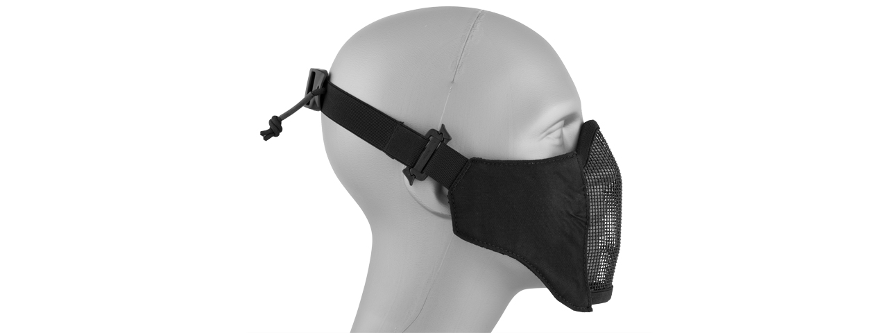 AMA NYLON PDW MESH MERCENARY AIRSOFT HALF MASK - BLACK - Click Image to Close