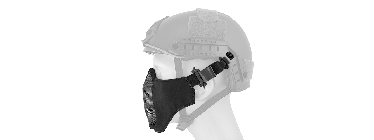 AMA NYLON PDW MESH MERCENARY AIRSOFT HALF MASK - BLACK - Click Image to Close