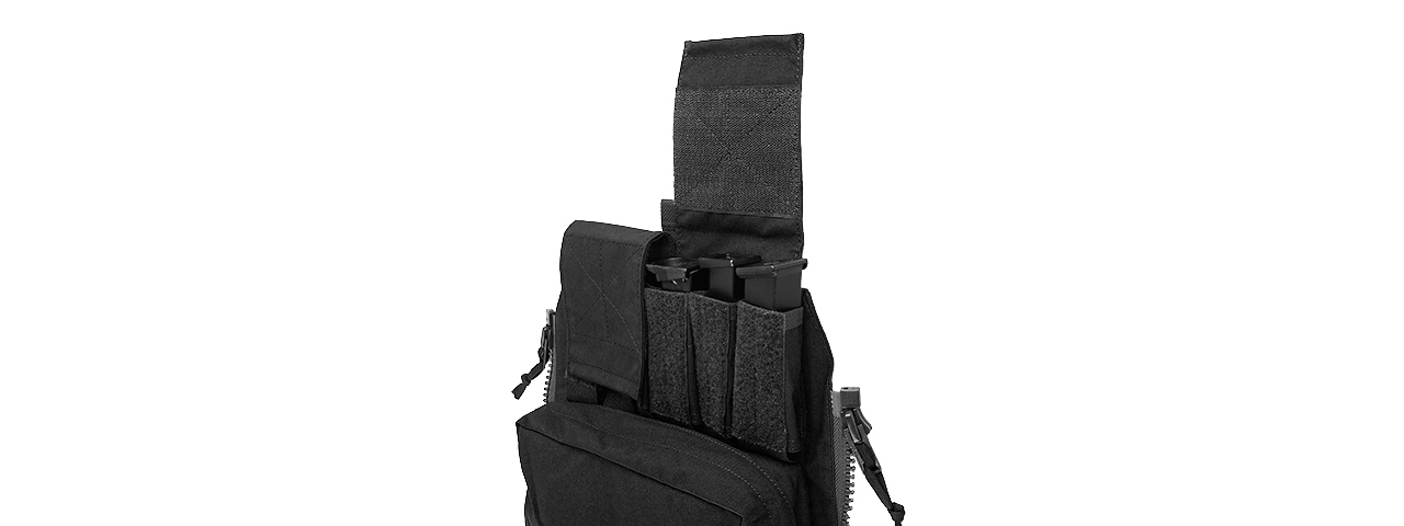 T2509B ZIPPER BACK PANEL POUCH PACK (BLACK)