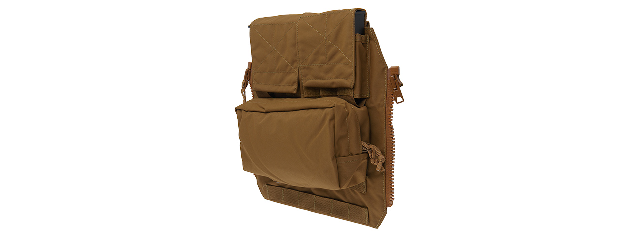 T2509CB ZIPPER BACK PANEL POUCH PACK (COYOTE BROWN) - Click Image to Close