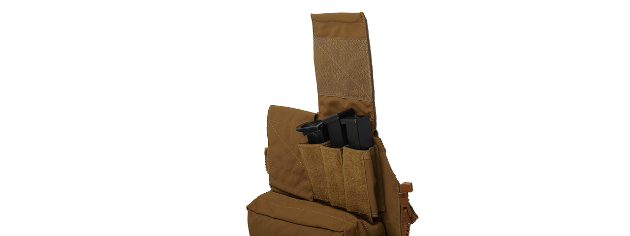 T2509CB ZIPPER BACK PANEL POUCH PACK (COYOTE BROWN) - Click Image to Close