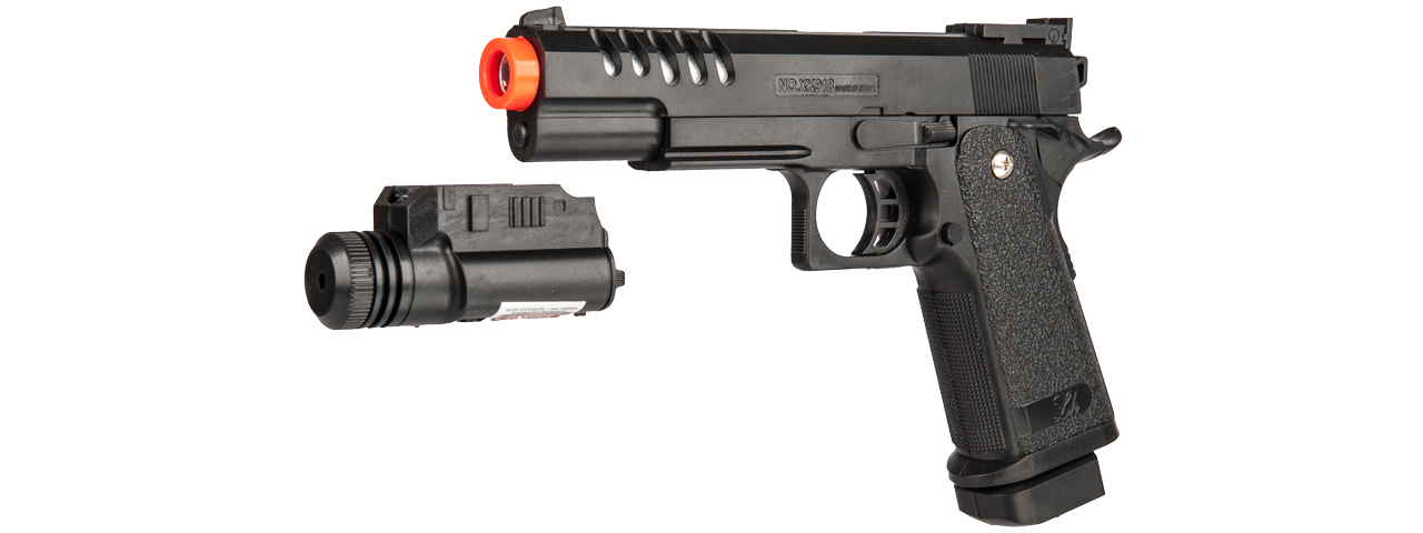 UKARMS XK918A SPRING PISTOL w/ LASER (BK) - Click Image to Close