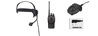 ZSELEX TASC1 HEADSET & ZPELTOR PTT W/ BAOFENG 888S RADIO SET - FG