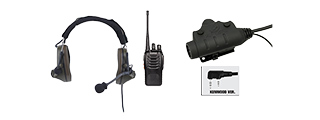 Z COMTAC II HEADSET + Z115KEN PTT + WALKIE TALKIE SET (FG)