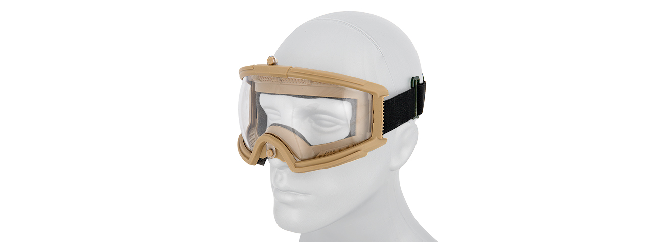 2605T AIRSOFT FULL SEAL TACTICAL PROTECTIVE GOGGLES (TAN) - Click Image to Close