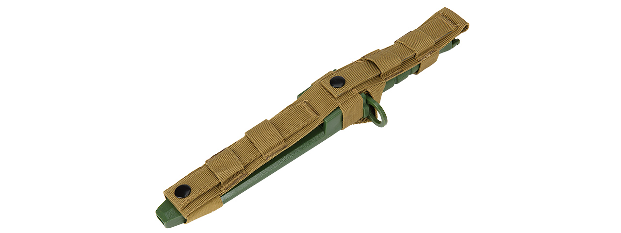 2618G M10 DUMMY BAYONET W/ BLADE COVER FOR M4 / M16 (OLIVE DRAB) - Click Image to Close