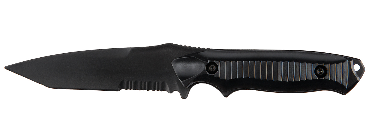2621B RUBBER BAYONET KNIFE W/ ABS PLASTIC SHEATH COVER (BLACK) - Click Image to Close