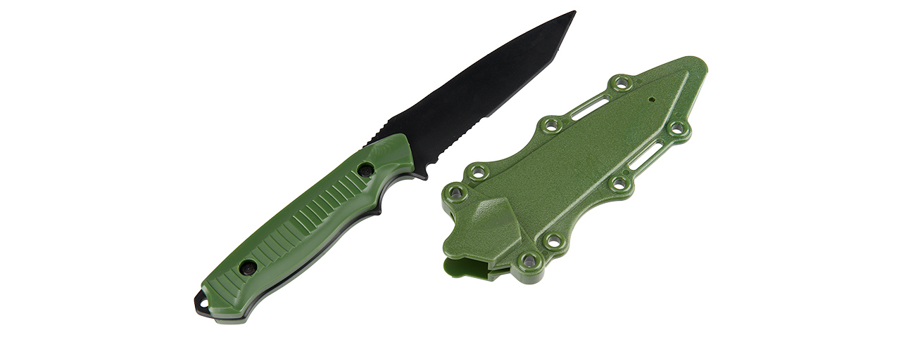 2621G RUBBER BAYONET KNIFE W/ ABS PLASTIC SHEATH COVER (OLIVE DRAB)