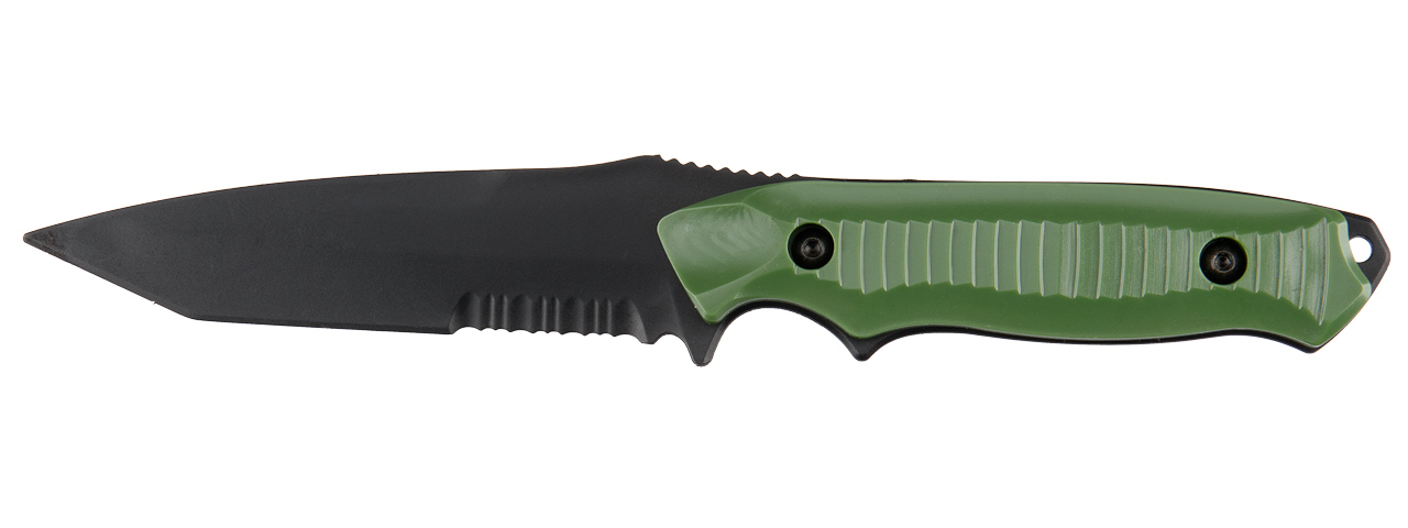 2621G RUBBER BAYONET KNIFE W/ ABS PLASTIC SHEATH COVER (OLIVE DRAB) - Click Image to Close