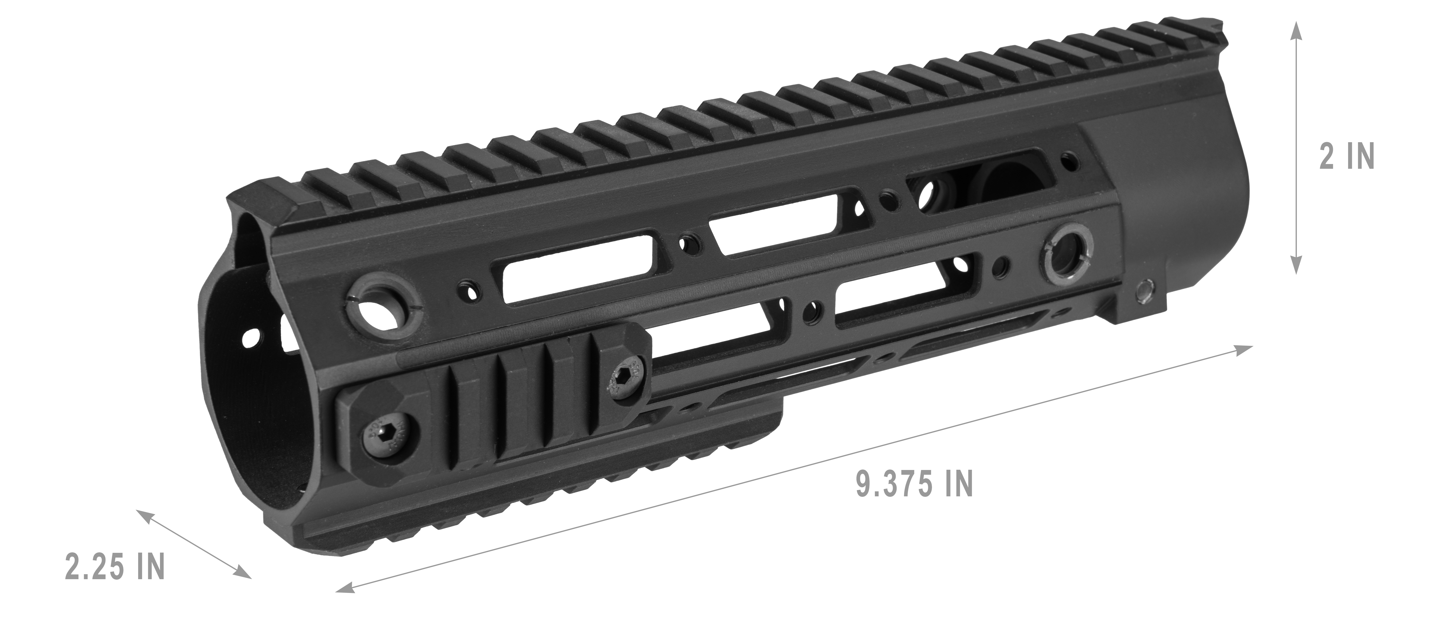 5KU-202-B 10.5" RAHG ALUMINUM AIRSOFT HANDRAIL FOR HK416 SERIES (BLACK)