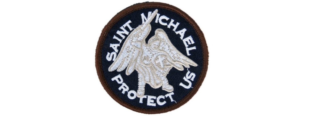 AC-141C SAINT MICHAEL GUARDIAN PROTECT US MORALE PATCH (NAVY BLUE) - Click Image to Close