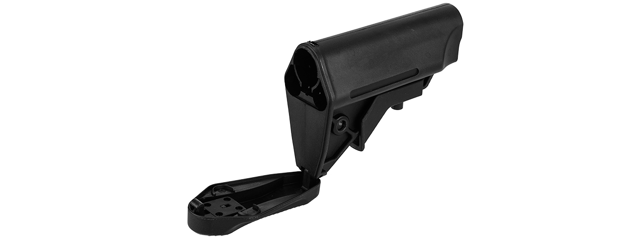 AC-3669 POLYMER STOCK W/ NUNCHUCK BATTERY STORAGE (BLACK) - Click Image to Close