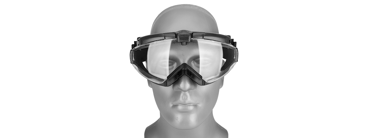 G-FORCE TACTICAL TPU AVIATOR FAN GOGGLES (BLACK) - Click Image to Close