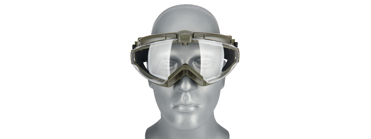 G-FORCE TACTICAL TPU AVIATOR FAN GOGGLES (OLIVE DRAB)