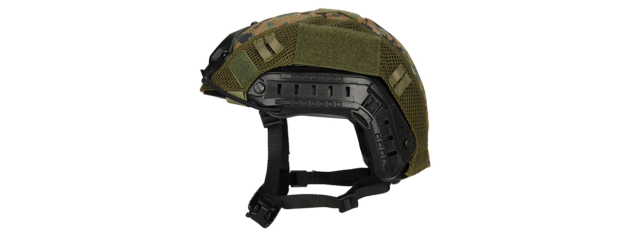 G-FORCE 1000D NYLON POLYESTER BUMP HELMET COVER - WOODLAND DIGITAL - Click Image to Close