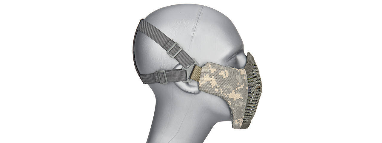 G-FORCE STEEL MESH NYLON LOWER FACE MASK (ACU) - Click Image to Close