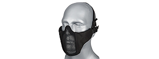 G-FORCE STEEL MESH NYLON LOWER FACE MASK (BLACK)