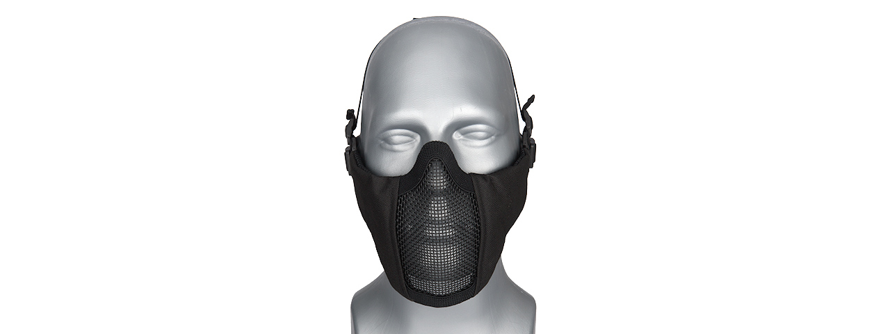 G-FORCE STEEL MESH NYLON LOWER FACE MASK (BLACK)