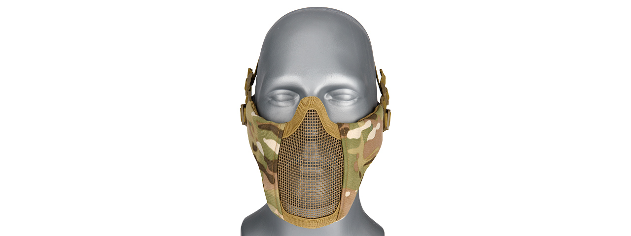 G-FORCE STEEL MESH NYLON LOWER FACE MASK (CAMO) - Click Image to Close