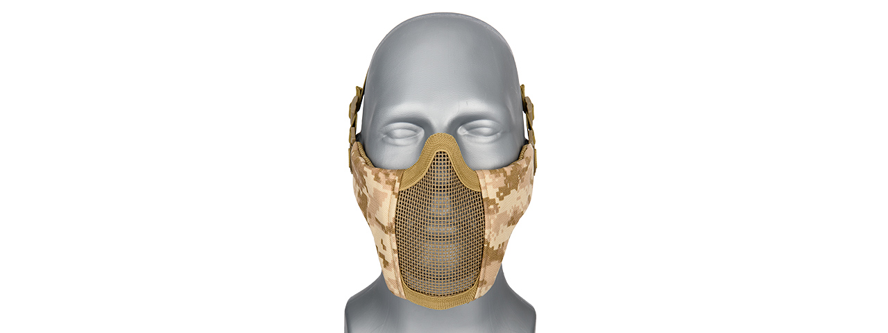 G-FORCE STEEL MESH NYLON LOWER FACE MASK (DESERT DIGITAL)