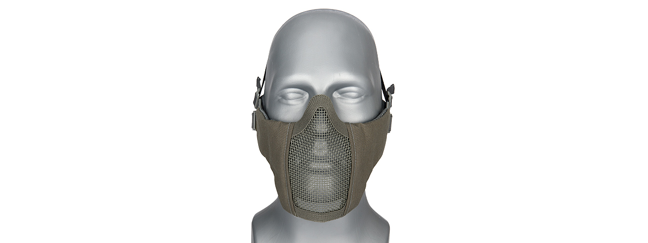 G-FORCE STEEL MESH NYLON LOWER FACE MASK (GRAY)