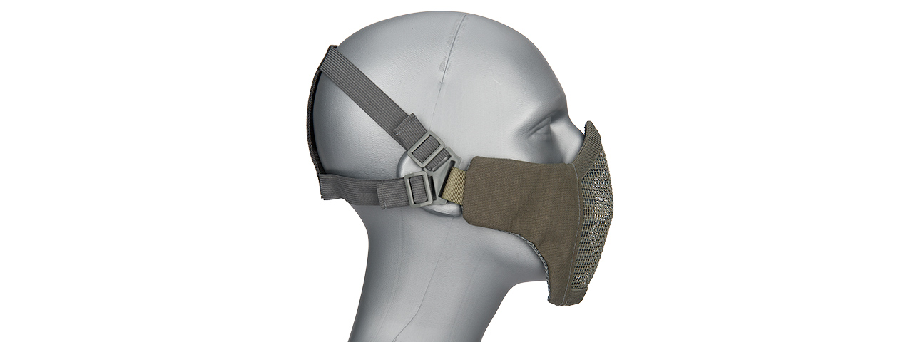 G-FORCE STEEL MESH NYLON LOWER FACE MASK (GRAY)